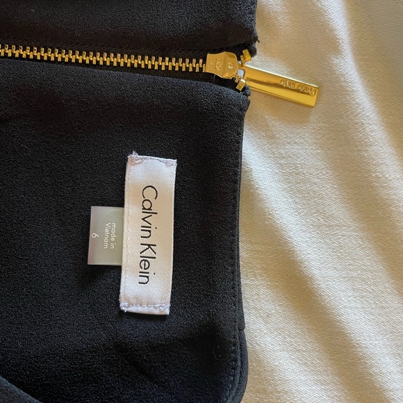 Calvin Klein Size 6 Long Sleeve Black Formal Knee Length Dress - Picture 6 of 6